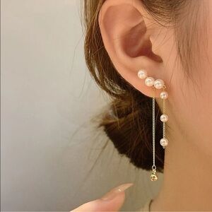 Chic Pearl Chain Earrings